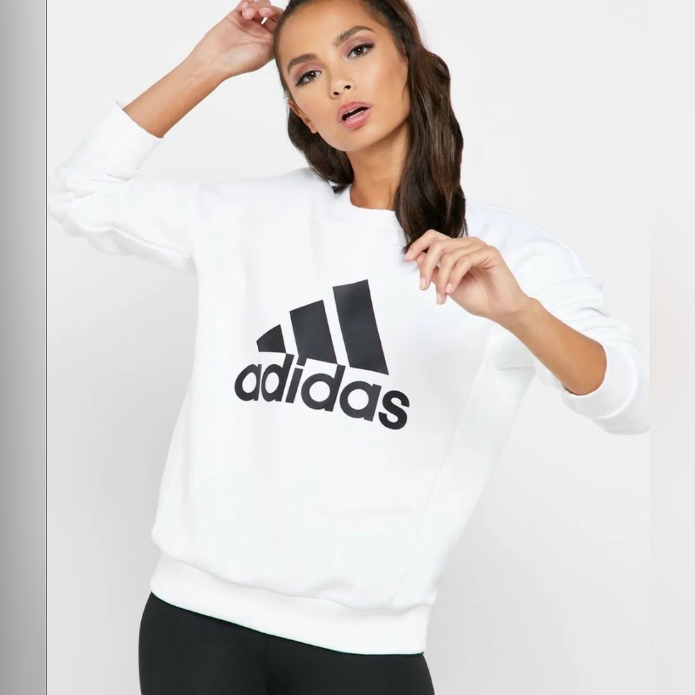 NWT Adidas Crew Neck White Sweatshirt